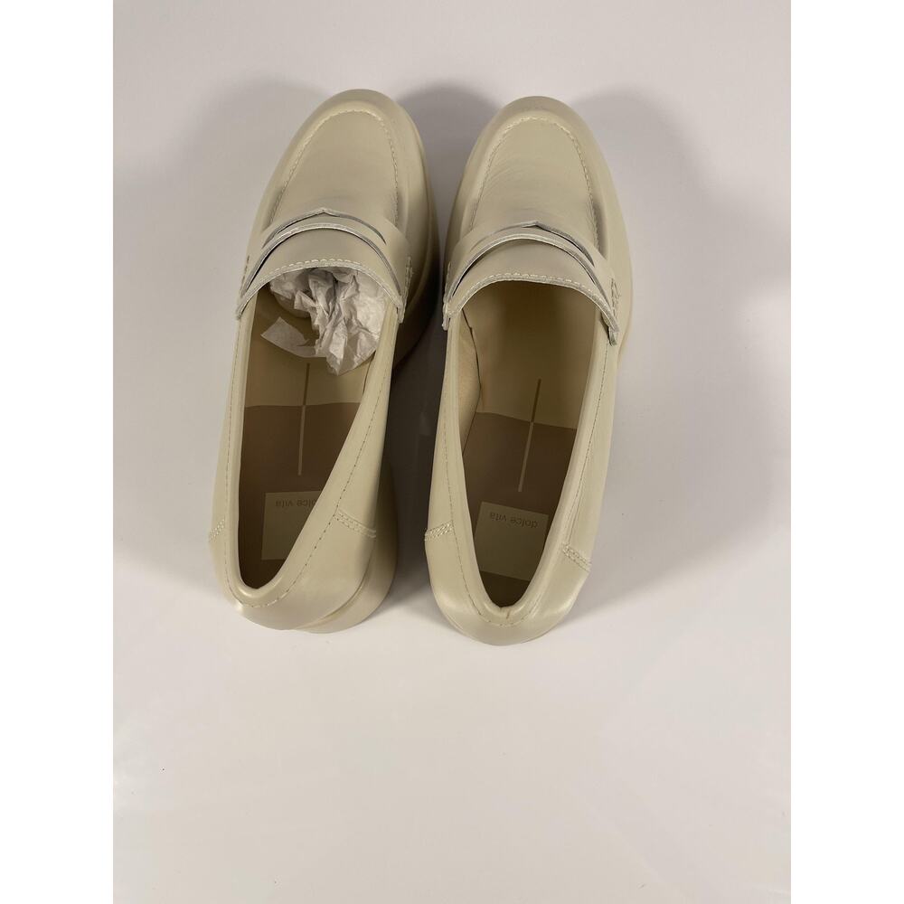 Dolce Vita Shoes Women's Size 9.5 Ivory White Platform Loafers Chunky Heel New - Picture 5 of 11